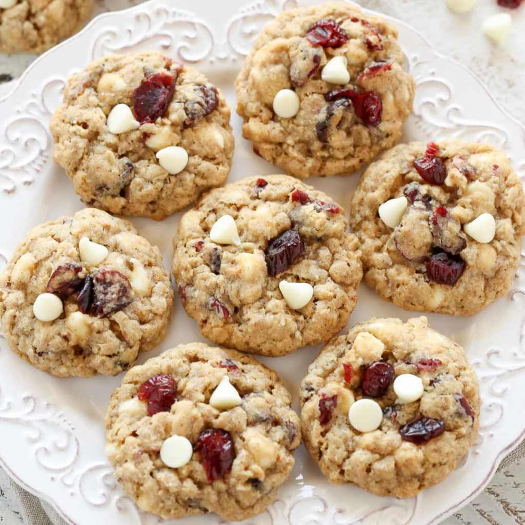 Oatmeal Cookies w/ Cranberry & White&nbsp;Choc.